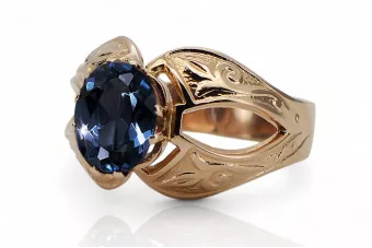 Original vintage din aur roz de 14k Safir Inel Vintage bijuterii vrc135r